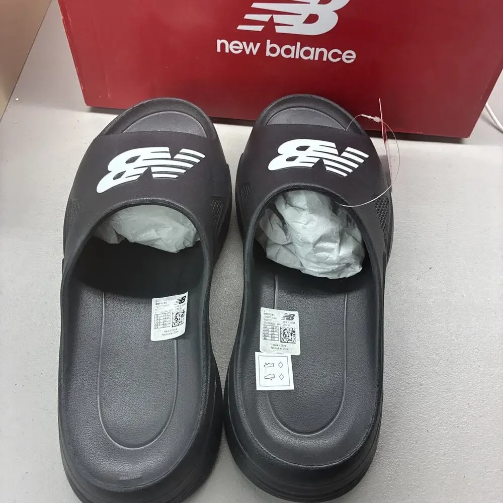 New Balance FuelCell Men's Slide SL Sandals Black Comfort Logo US 12 D SMFFCB1